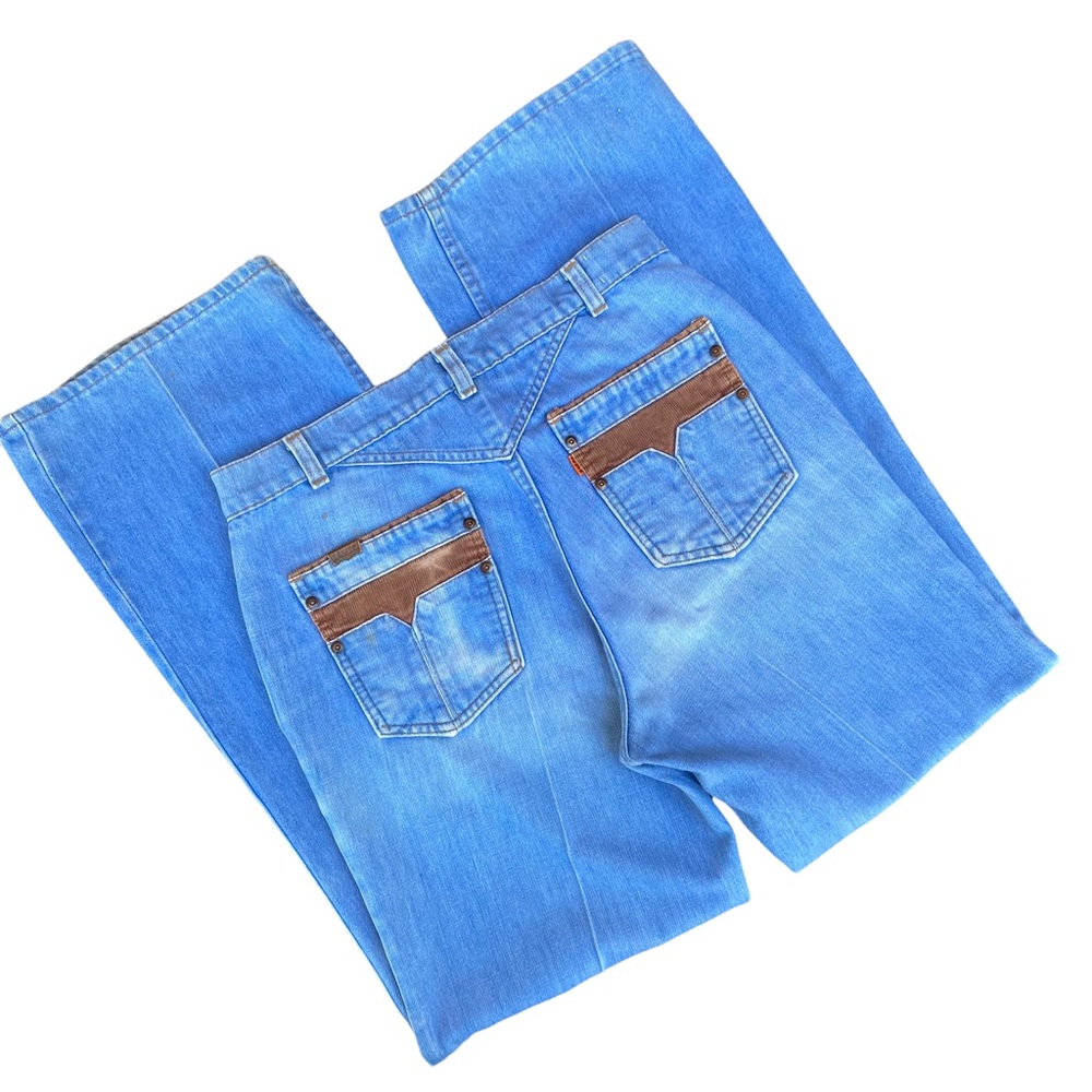 Vintage 1970s Levis SF 207 Jeans 4 Pocket  Corduroy Details Waist 30 Inseam 30